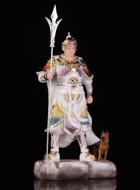 二郎真君镇宅供奉神像汉白玉新品