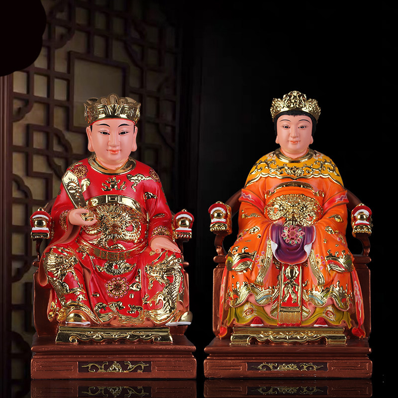 12/16寸灶君佛像灶王爷灶王奶奶厨房灶神定福司命灶爷供奉摆件