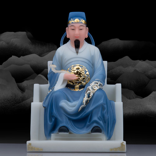 文昌帝君神像家用可以装饰桌面汉白玉精致中式禅意复古文曲星摆件