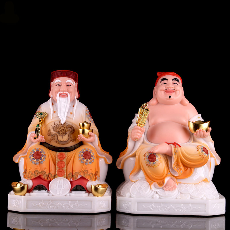 土地公财神爷汉白玉神像居家供奉保平安招财越南体土地公财神新品
