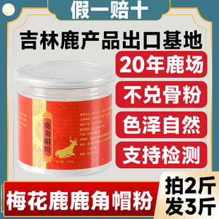 长白山鹿角帽粉正品梅花鹿角帽鹿托盘粉鹿角冒脱落托东北特产250g