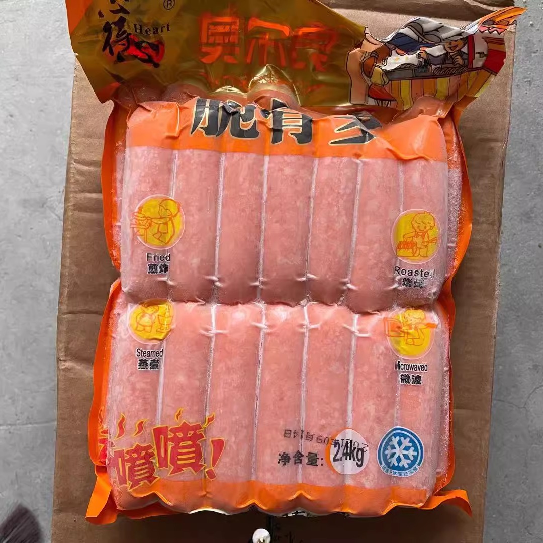快益多心得心奥尔良脆骨肠台式香肠速冻熏煮冷冻烤香肠80g/30根