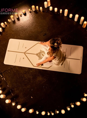 Liforme瑜伽垫吸汗防滑专业PU土豪垫大师白色奇迹垫初学者健身垫