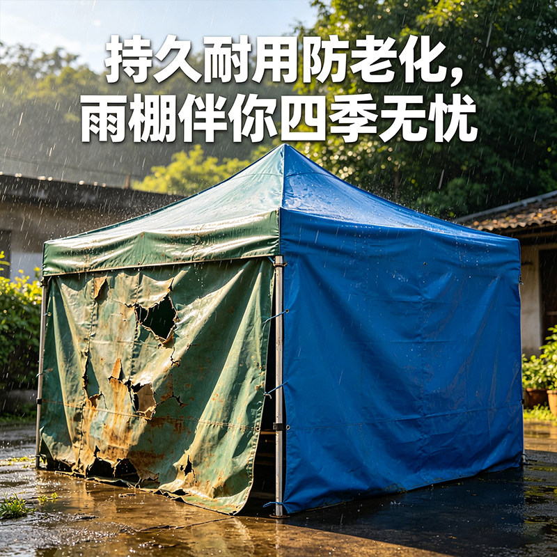 挡雨篷布皮卡车后箱雨篷布防水防晒加厚遮阳货车雨棚车棚汽车专用图片