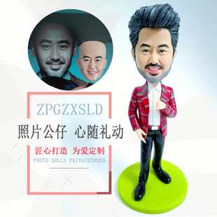 软陶3D蜡像手办人偶塑像真人照片定制情侣DIYQ版结婚生日公仔礼物
