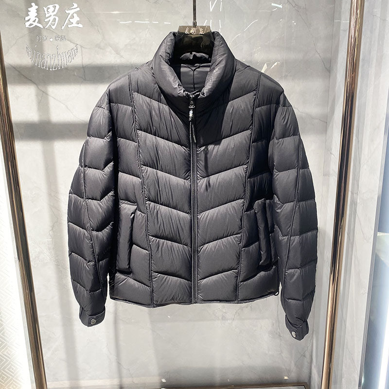 男士冬季立领可翻鸭绒羽绒服