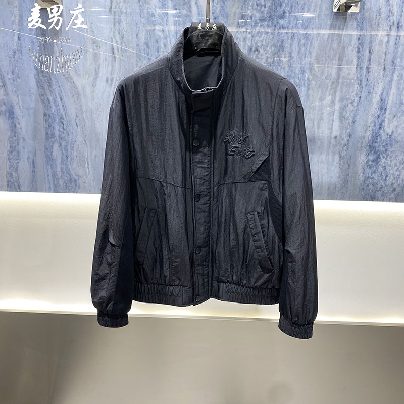 男士秋冬韩版立领刺绣夹克