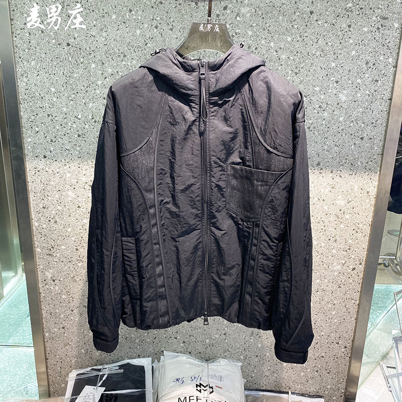 高端欧货男士秋冬连帽加棉夹克