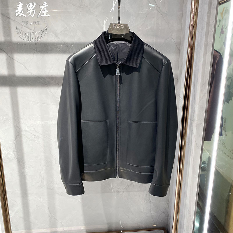 高端潮牌男士26秋冬新款简约翻领白鸭羽绒服外套长袖简约个性日系