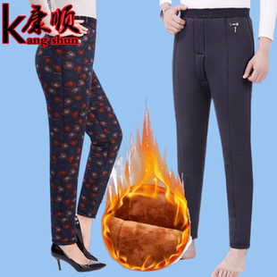 中老年人加肥加大高腰宽松保暖裤 加绒加厚驼绒棉棉裤 男女冬季 棉裤