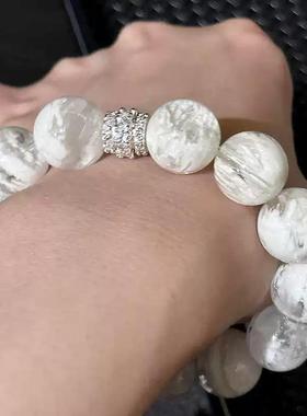 无注册商标天然雪花幽灵水晶手链