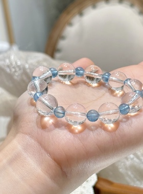海盐冰激凌天然白水晶手链