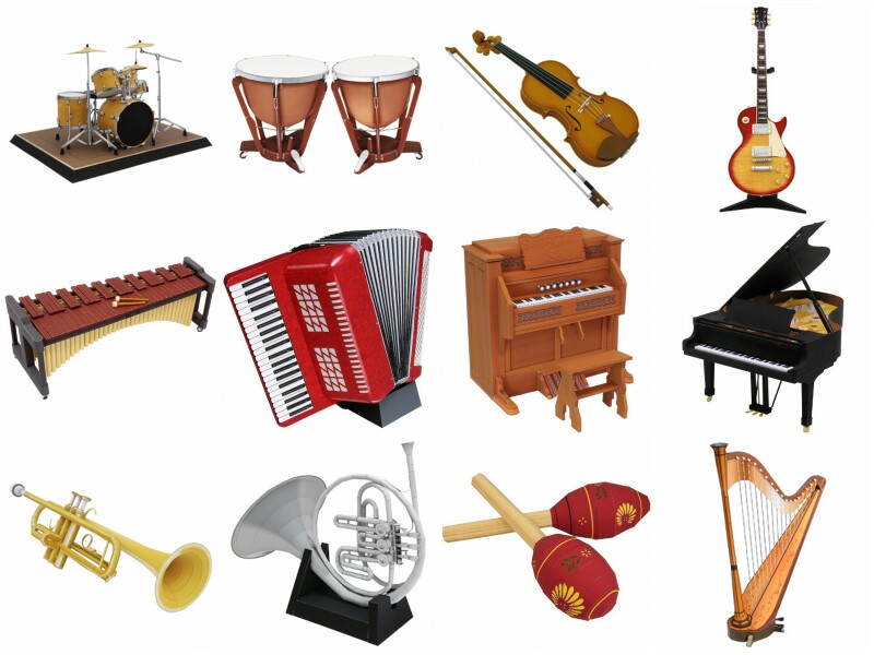 仿真乐器钢琴架子鼓提琴吉他拍照道具手工DIY立体拼图3D折纸模型,模玩/动漫/周边/娃圈三坑/桌游,其他类型纸模,淘宝优惠券,粉丝福利购,淘宝优惠卷
