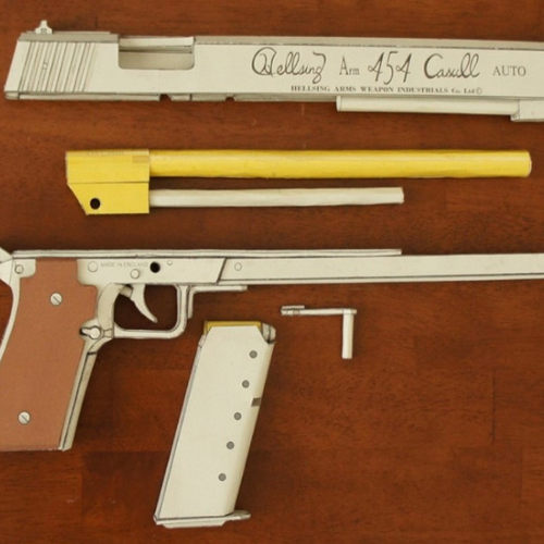 纸乐多手枪手工DIY可拆卸纸模