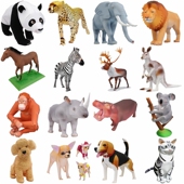 纸乐多仿真狮子北极熊老虎陆生动物3D折纸手工拼装 DIY益智纸模型