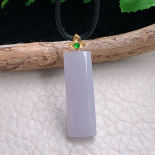 zzx自然光34.5 4天然缅甸翡翠冰紫平安无事牌 玉吊坠 玉挂件 9.5