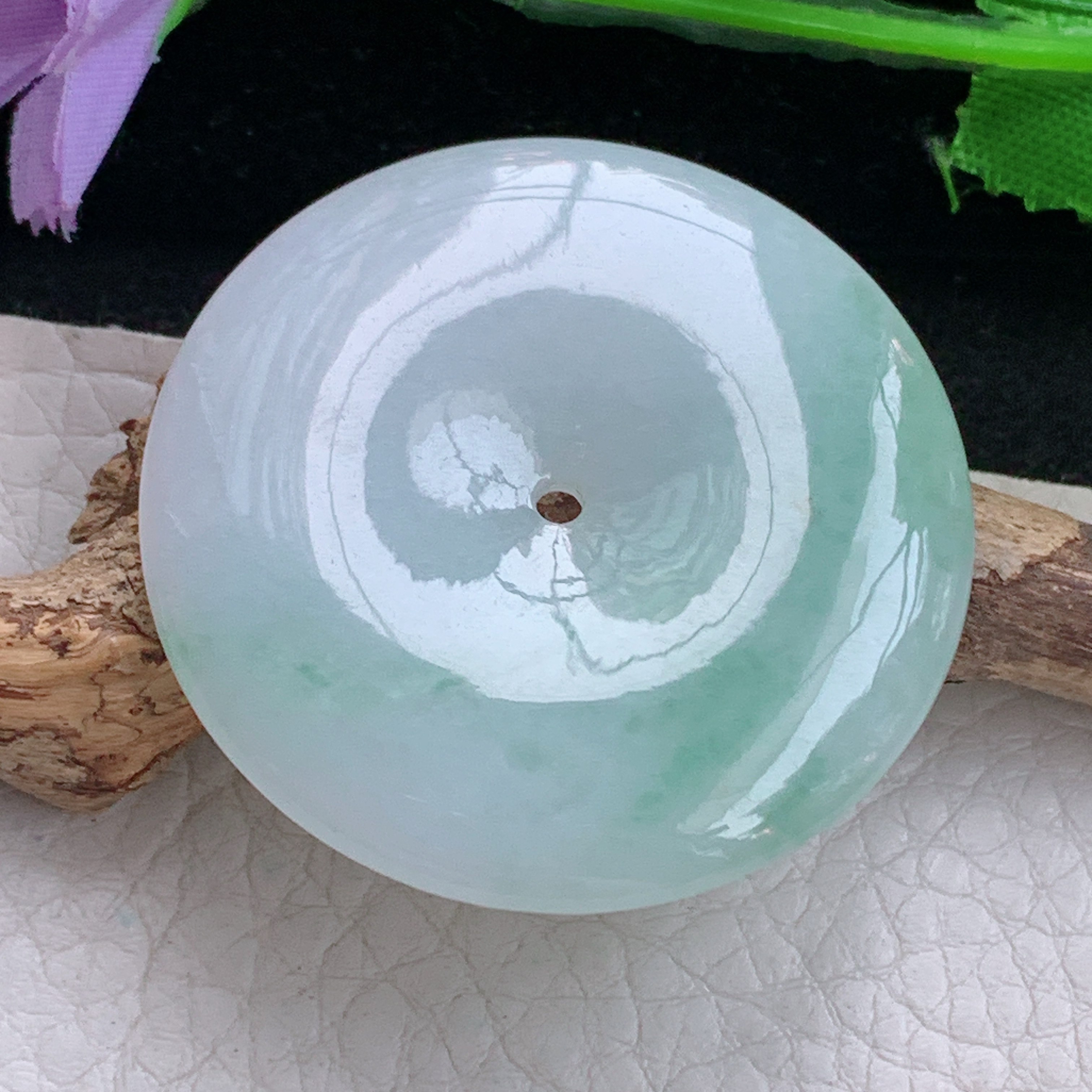 zen实拍41*6天然缅甸翡翠飘花细润大平安扣 玉扣玉吊坠 玉挂件,珠宝/钻石/翡翠,颈饰,淘宝优惠券,粉丝福利购,淘宝优惠卷