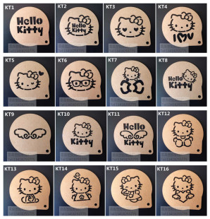 木糠杯 饼干印花模小号糖粉筛 KT猫系列蛋糕印花模 3寸