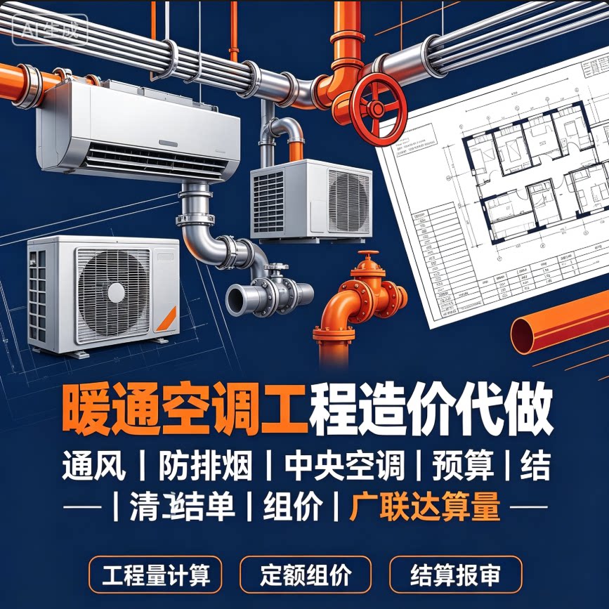 暖通空调工程造价代做 通风排烟中央空调 预算结算清单组价算量图片