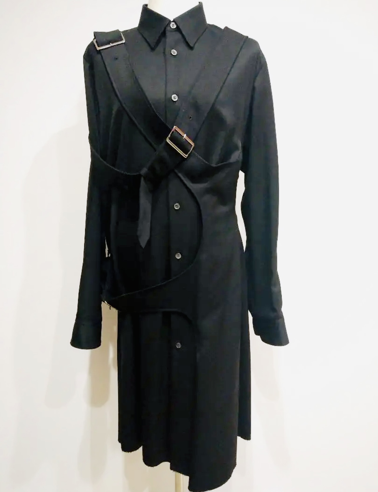 comme des garcons junya watabe 个性绑带羊毛连衣裙