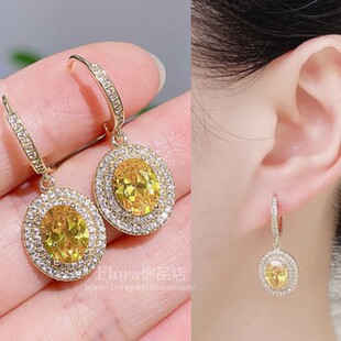 潮欧美风个性 气质小众耳饰 夸张高级感耳环水晶耳坠2026年新款 时尚