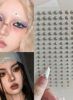 唇钉小钻免打孔假无洞假贴高级感耳钉鼻钉脸部装饰品眼妆脸上贴钻