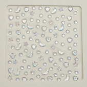 脸贴水钻星星月亮爱心贴纸脸部化妆装 饰闪亮晶晶立体舞台表演水钻