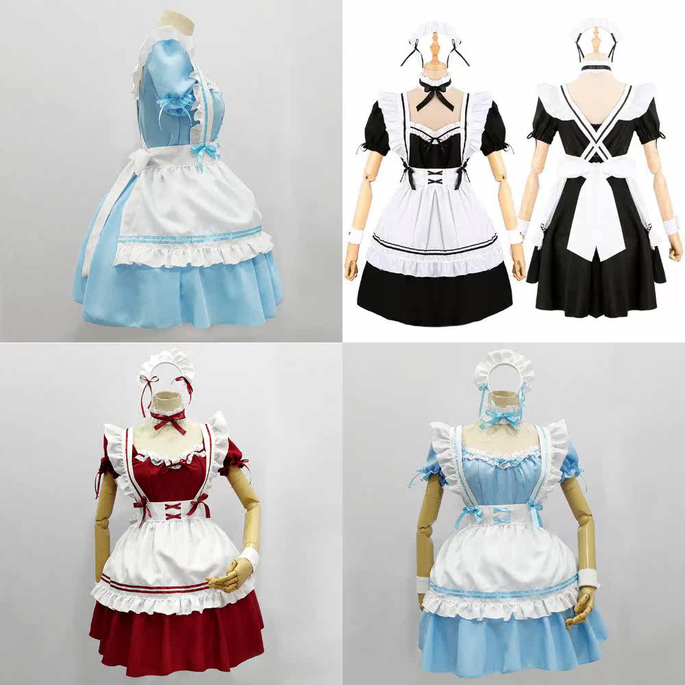 日系女仆装奇迹暖暖二次元动漫服装洛丽塔连衣裙大码女佣