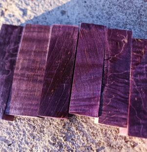 紫色稳定木固化木枫木波纹木12+3.5+3.5公分单个价格