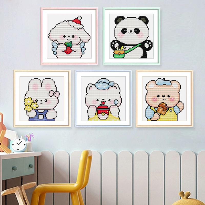 春天十字绣简约现代新手可爱卡通