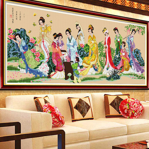春天十字绣中国风客厅红楼梦名画