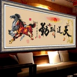 Cross -STITCH 2023 Новая линейная вышивка гостиная большая восьмигородная карта восемь лошадей к успеху на все пути вышивки, вышивка ручной работы ручной работы