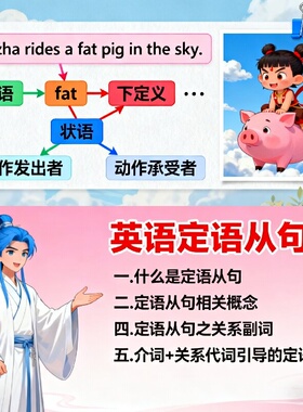 哪吒主题趣味英语定语从句ppt课件教学游戏设计备课资源