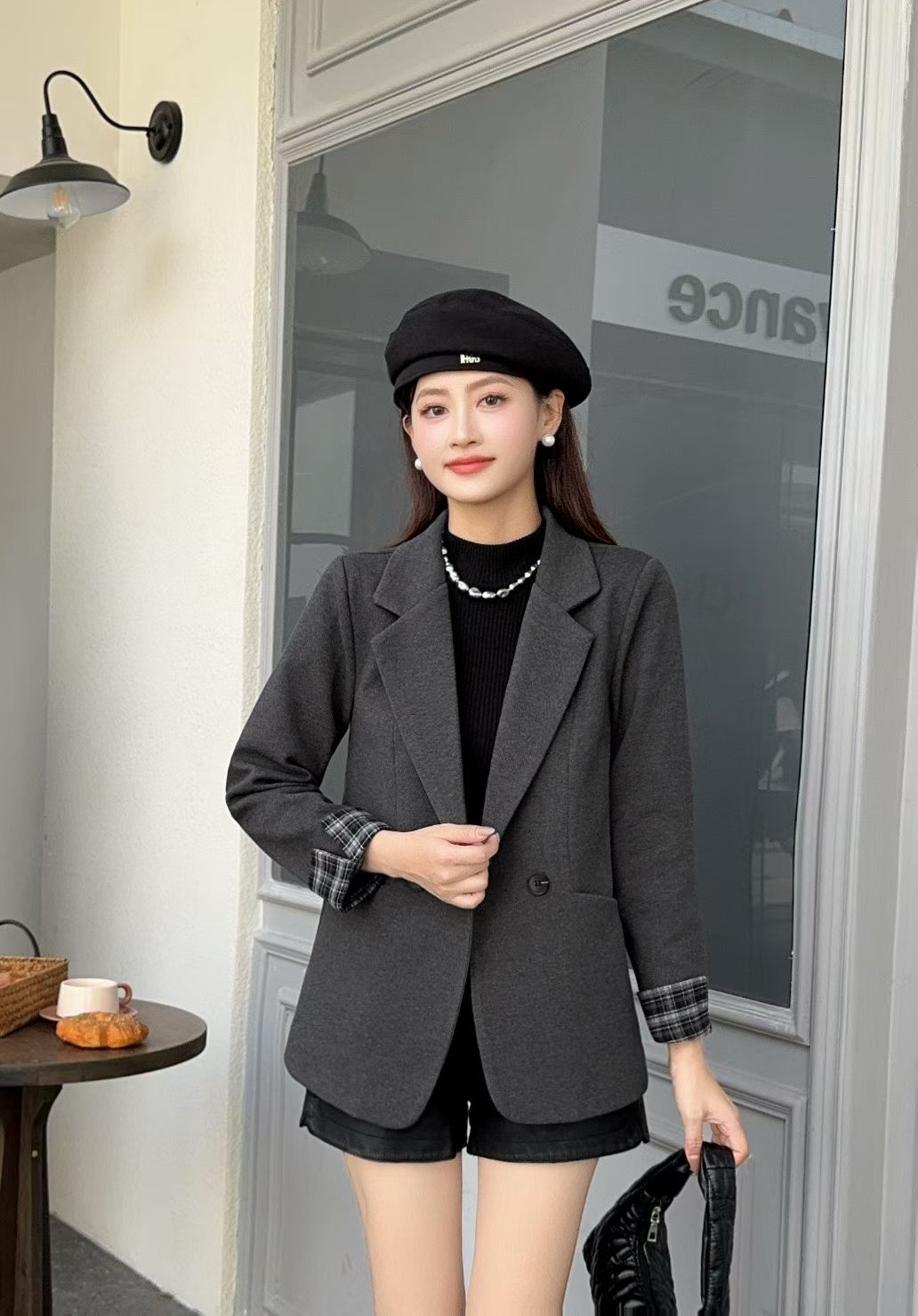 加厚秋季西装外套女2025新款韩版宽松显瘦设计感休闲百搭呢子大衣