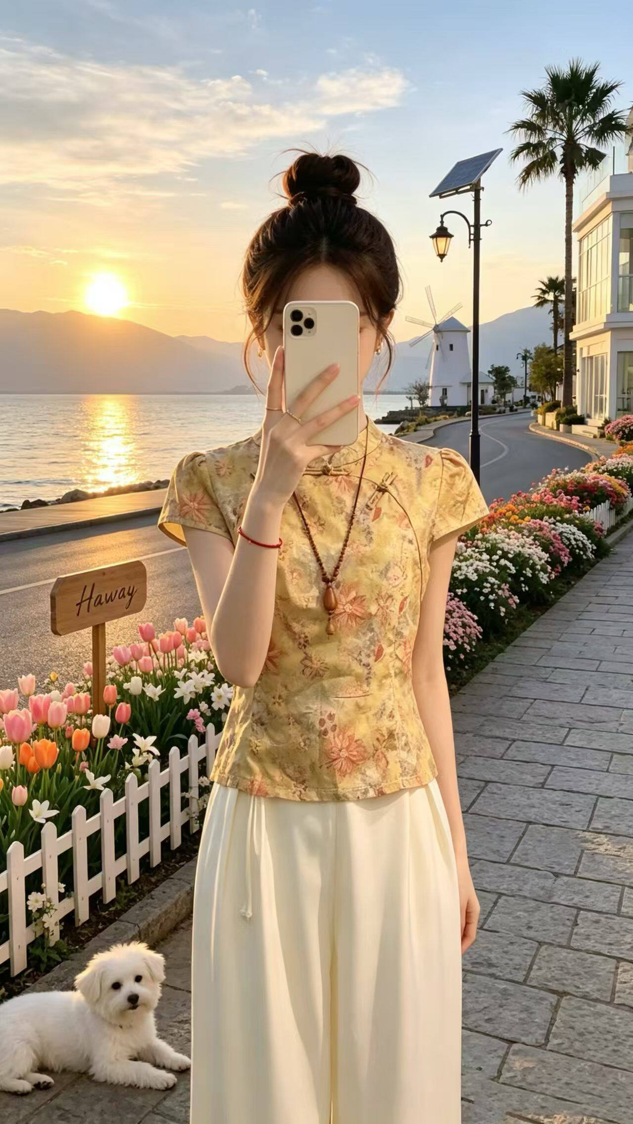 碎花复古新中式旗袍风短袖衬衫女2026夏季新款韩版修身气质上衣潮