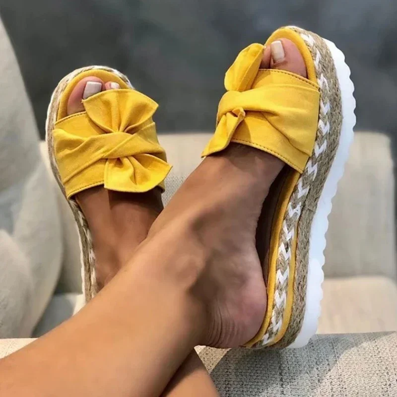 Women Heels Sandals with Wedges Shoes Woman Flower Platform