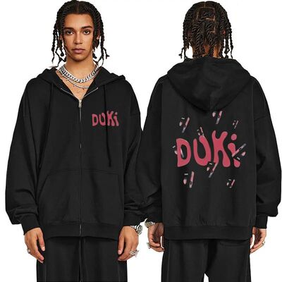 Bestselling Washed Vintage Rapper Duki Zipper Hoodie Men Wom