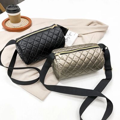 New Fashion Cylindrical Crossbody Bags for Women Casual Cott