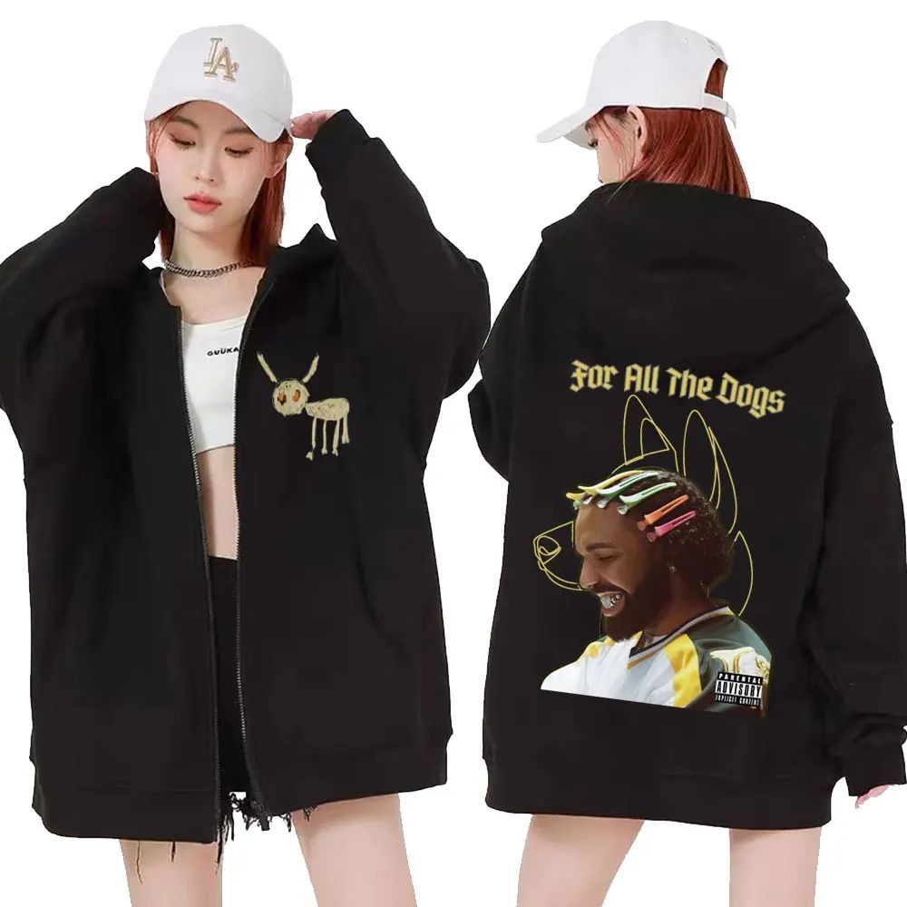 Drake for All The Dogs Funny Graphic Zip Up Hoodies Men's Wo