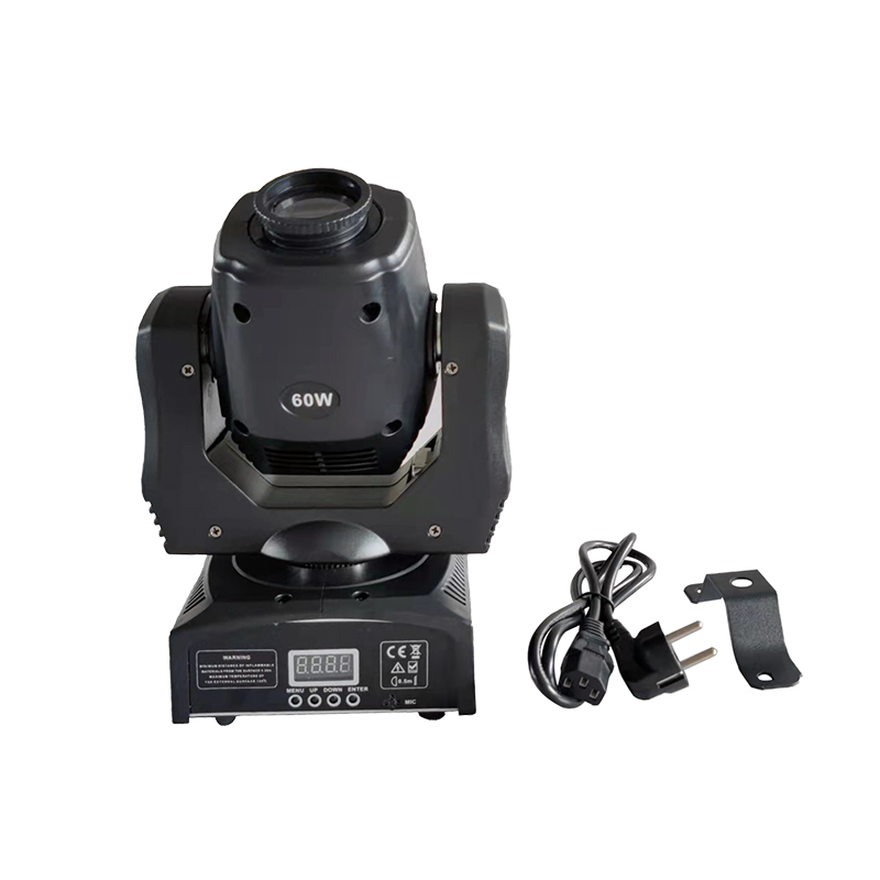 小光束灯专业舞台灯光60W小摇头灯演出照明设备LED七彩旋转氛围灯