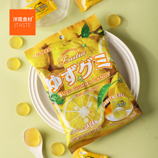 日本进口 休闲糖果结婚送人伴手礼诞生礼 春日井柚子味软胶糖102g