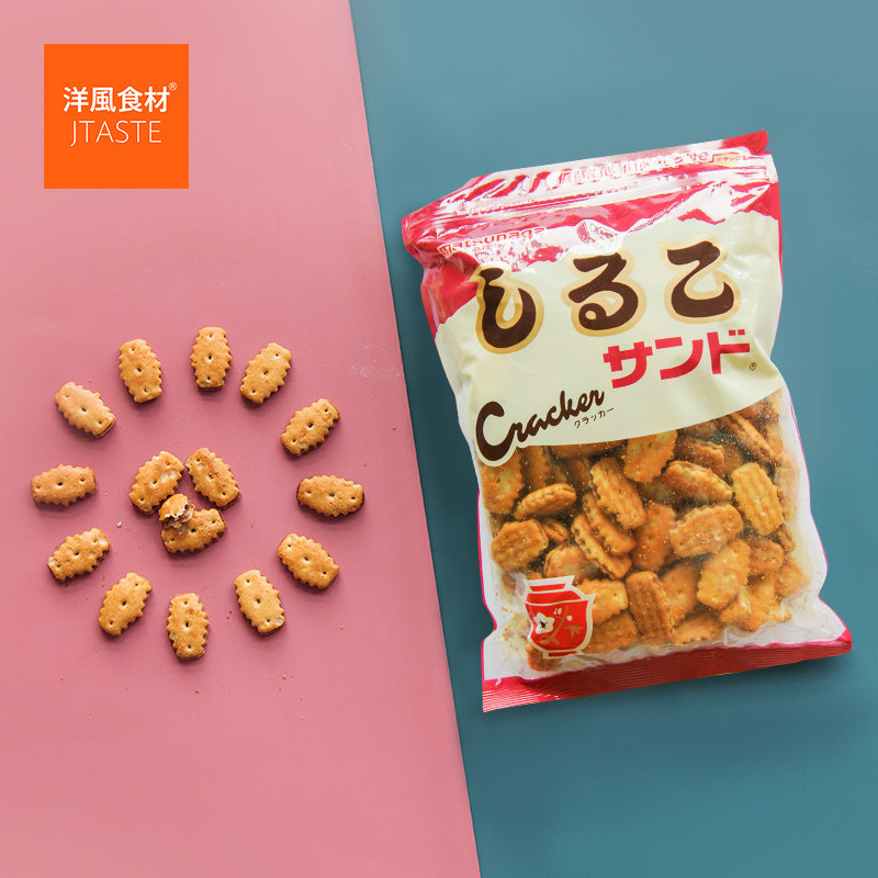 日本进口零食品松永赤豆夹心饼干 80g*2袋办公室小吃休闲宝宝食品