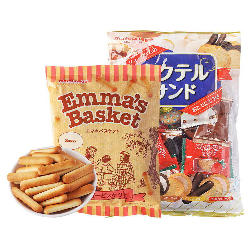 缺 日本进口零食品 松永 手指饼干120g+ 松永 什锦饼干240g zh