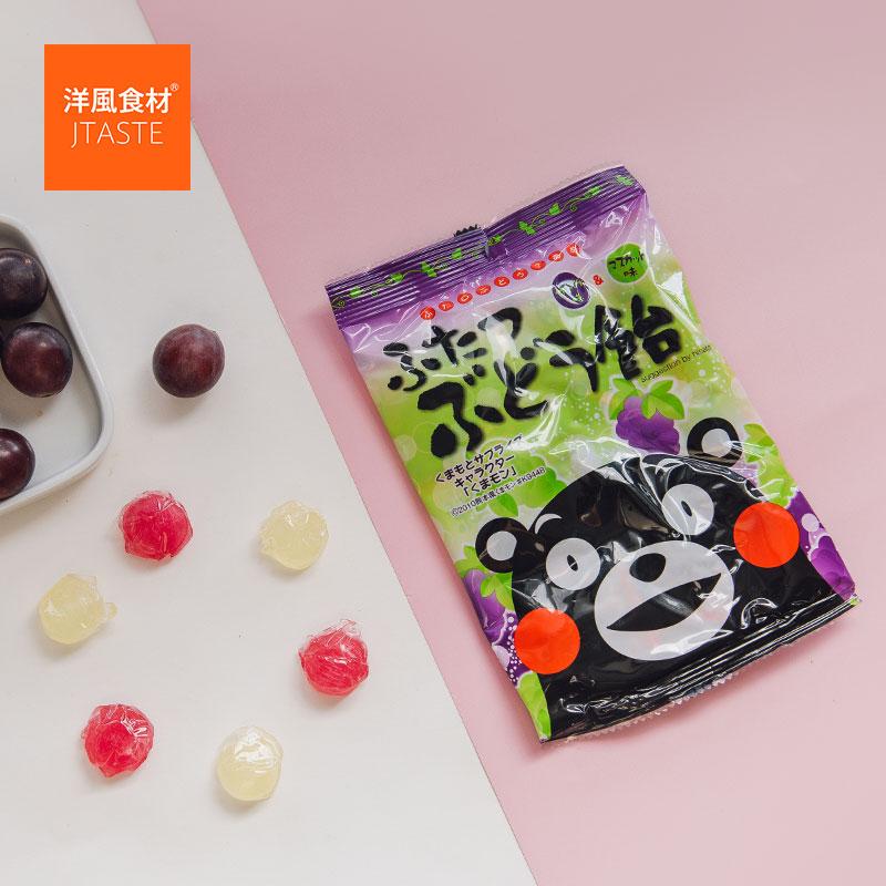 日本进口零食品 大仓 熊本葡萄味糖 85g 熊本熊婚庆节日礼品
