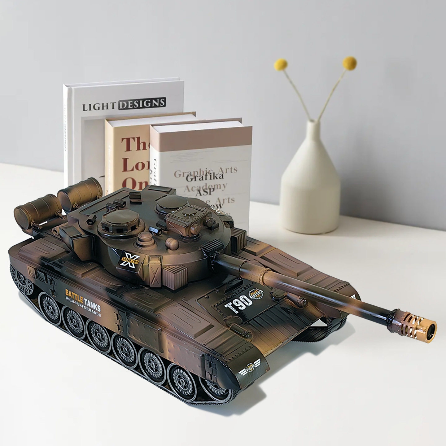 T90俄主战坦克铁艺模型装饰摆件