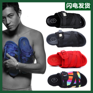 外出户外沙滩鞋 男夏季 男VXSVXMVISVIM网红潮牌联名拖鞋 陈冠希拖鞋