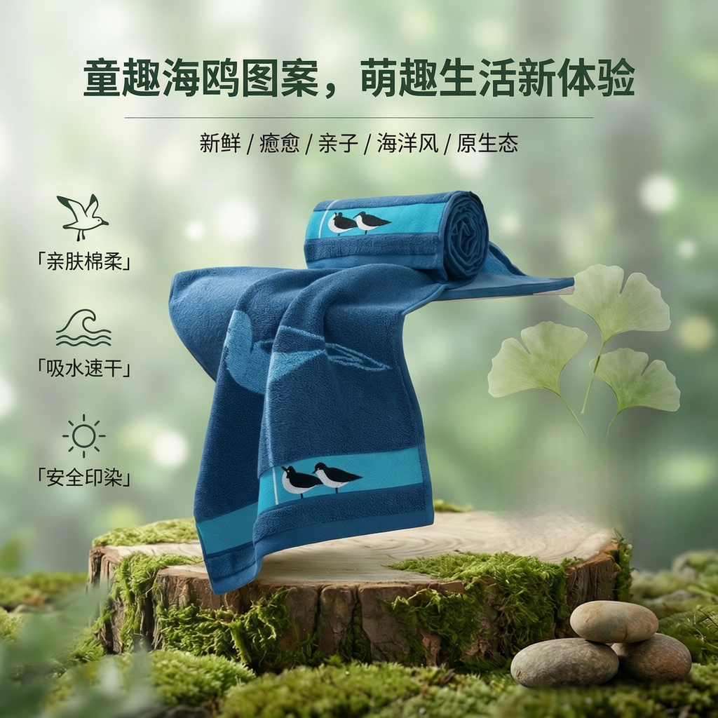 金号全棉加厚深色印花毛巾纯棉吸水不掉毛成人洗脸巾家用酒店洗浴
