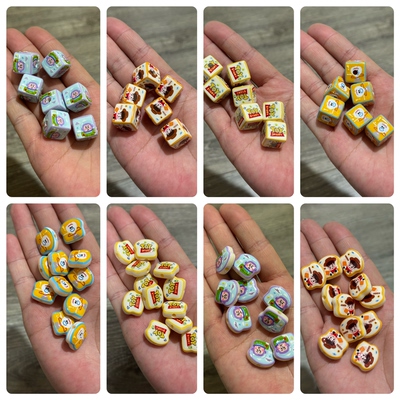 K16经典TOY玩具总动员胡迪三眼仔方块通孔珠DIY手机包链配饰