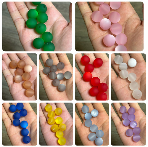 亚克力秋冬磨砂猫眼珠百搭欧美通孔DIY手机包链钥匙扣配饰