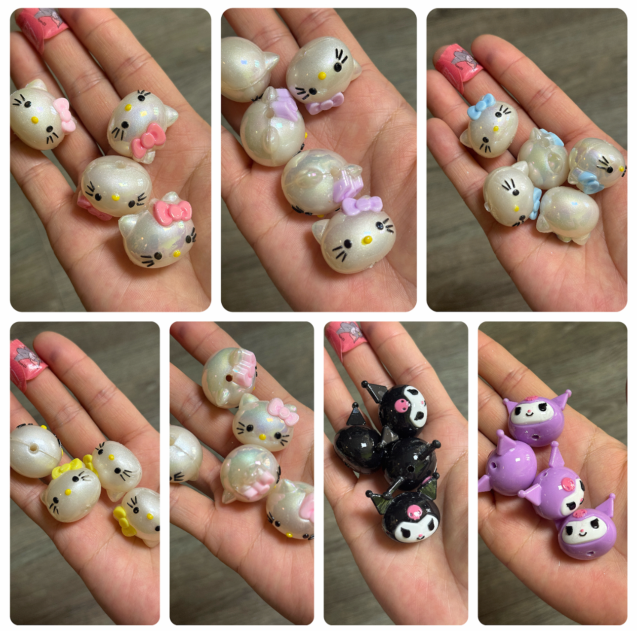 【硅胶PVC】穿笔百搭kitty库洛米马里奥米奇双面卡通DIY手机配饰